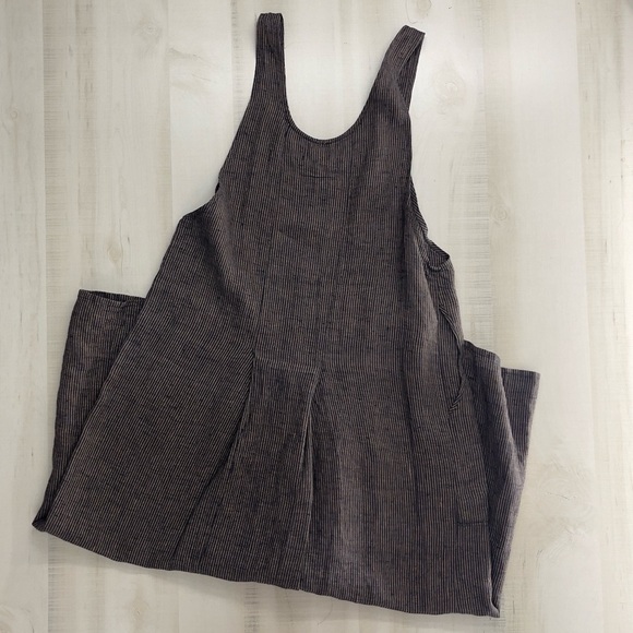 FLAX by Angelheart striped maxi dress lagenlook linen women’s - Picture 4 of 7